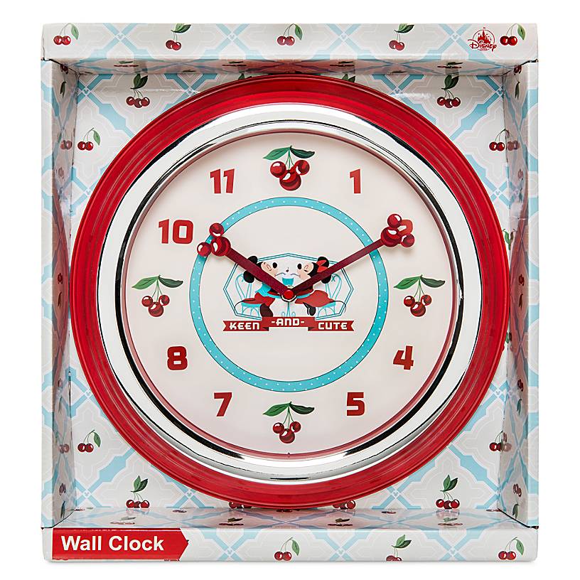 Disney Parks Back in the Day Mickey and Minnie Retro Wall Clock New with Box