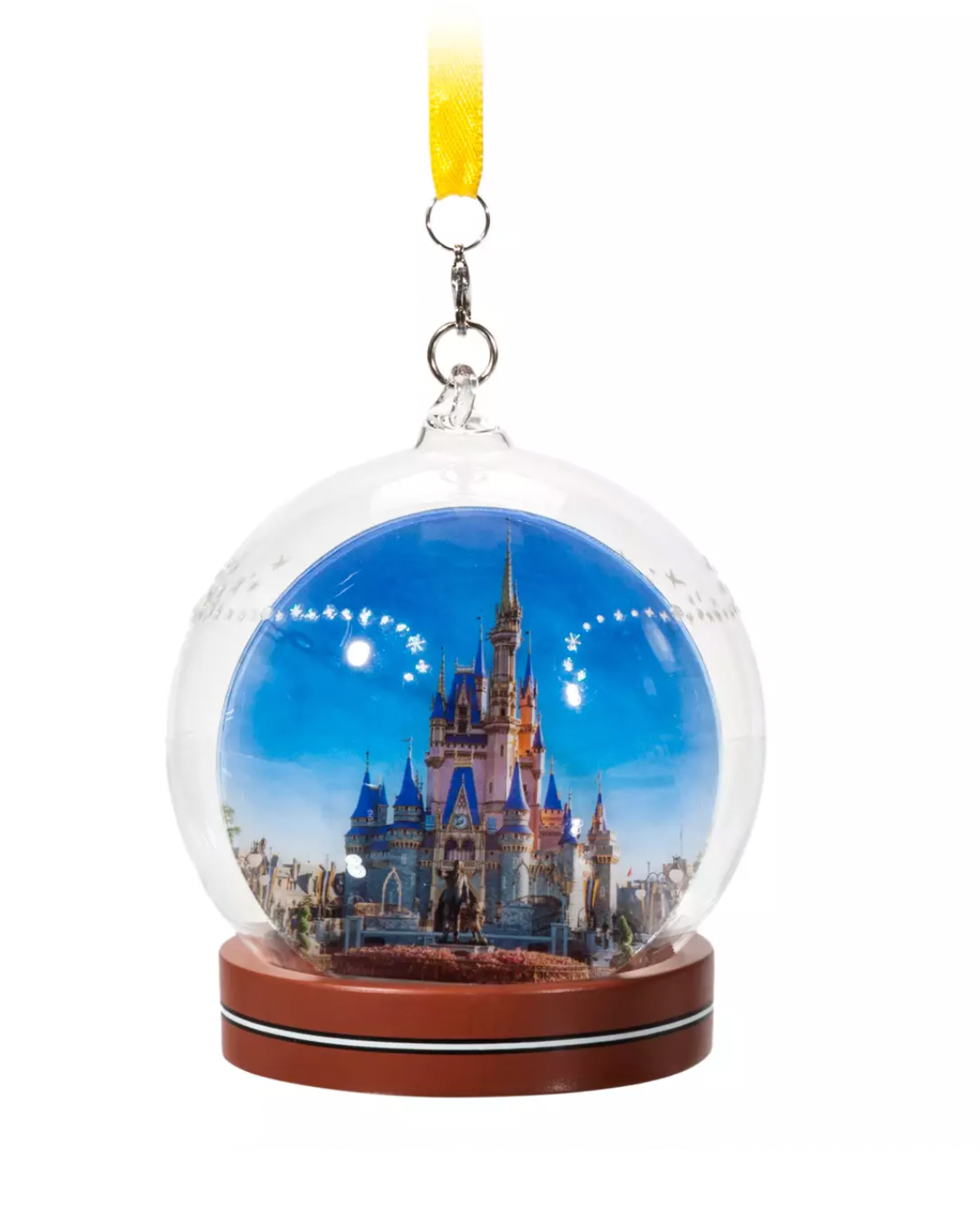 Disney WDW Mickey and Minnie Vacation Dome Glass Christmas Ornament New with Tag