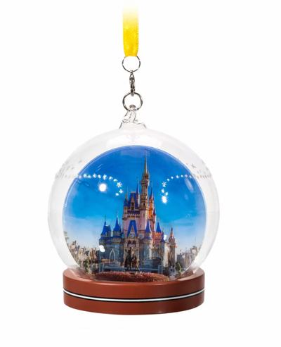 Disney WDW Mickey and Minnie Vacation Dome Glass Christmas Ornament New with Tag