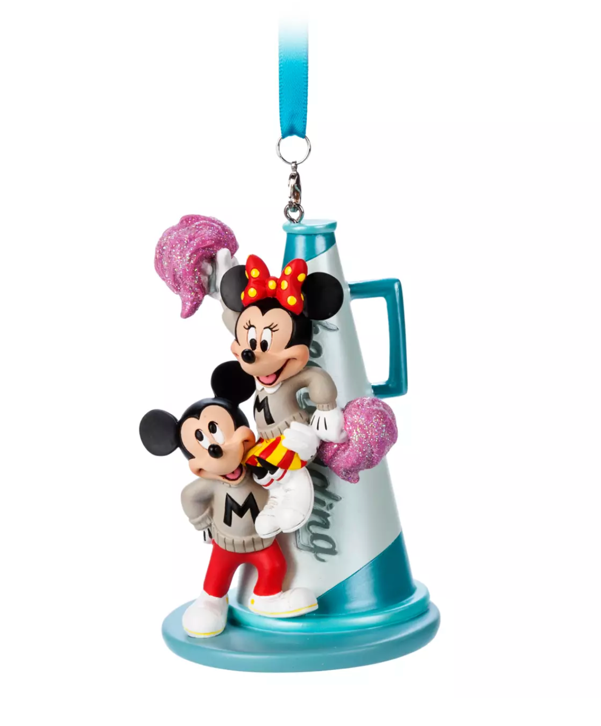 Disney Mickey and Minnie Cheerleading Sketchbook Christmas Ornament New with Tag