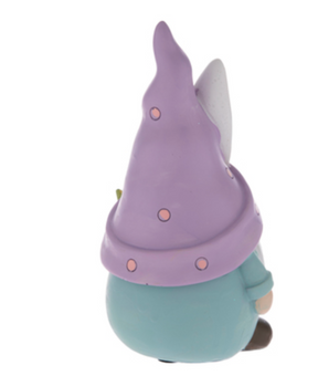 Hobby Lobby Easter Purple Gnome with Flowers Figurine New