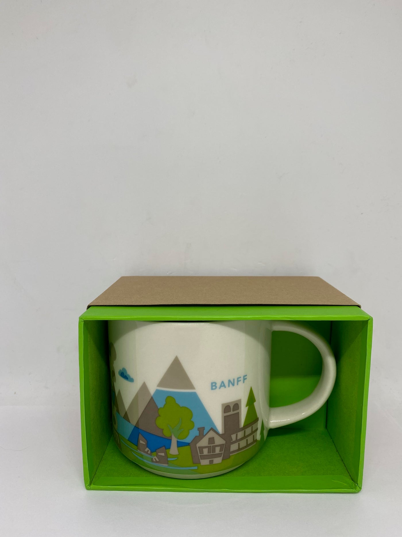 Starbucks Coffee You Are Here Banff Canada Ceramic Coffee Mug New with Box