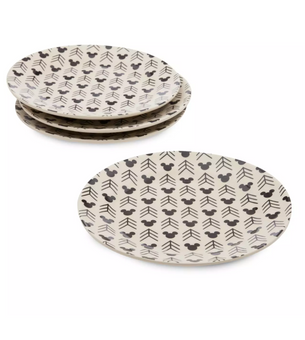 Disney Parks Homestead Mickey Icon Kitchen Set of 4 Side Plates New with Tag