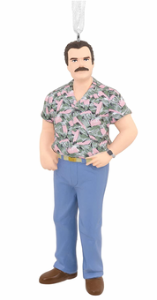 Hallmark Netflix Stranger Things Chief Hopper Hawaiian Shirt Christmas Ornament