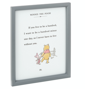 Hallmark Disney Winnie the Pooh and Piglet Friendship Framed Art Quote Sign New