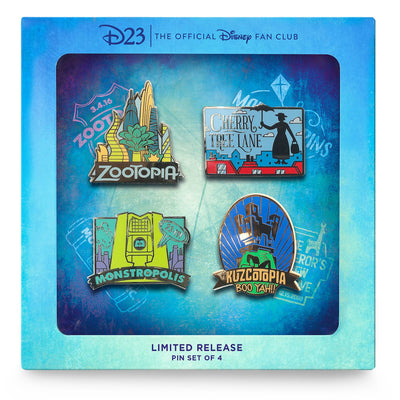 Disney D23 Fantastic Worlds Pin Set Limited Release New with Box