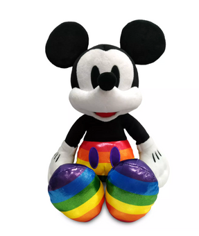 Disney Parks Rainbow Collection Mickey Medium Plush New with Tag