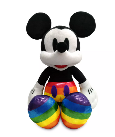 Disney Parks Rainbow Collection Mickey Medium Plush New with Tag