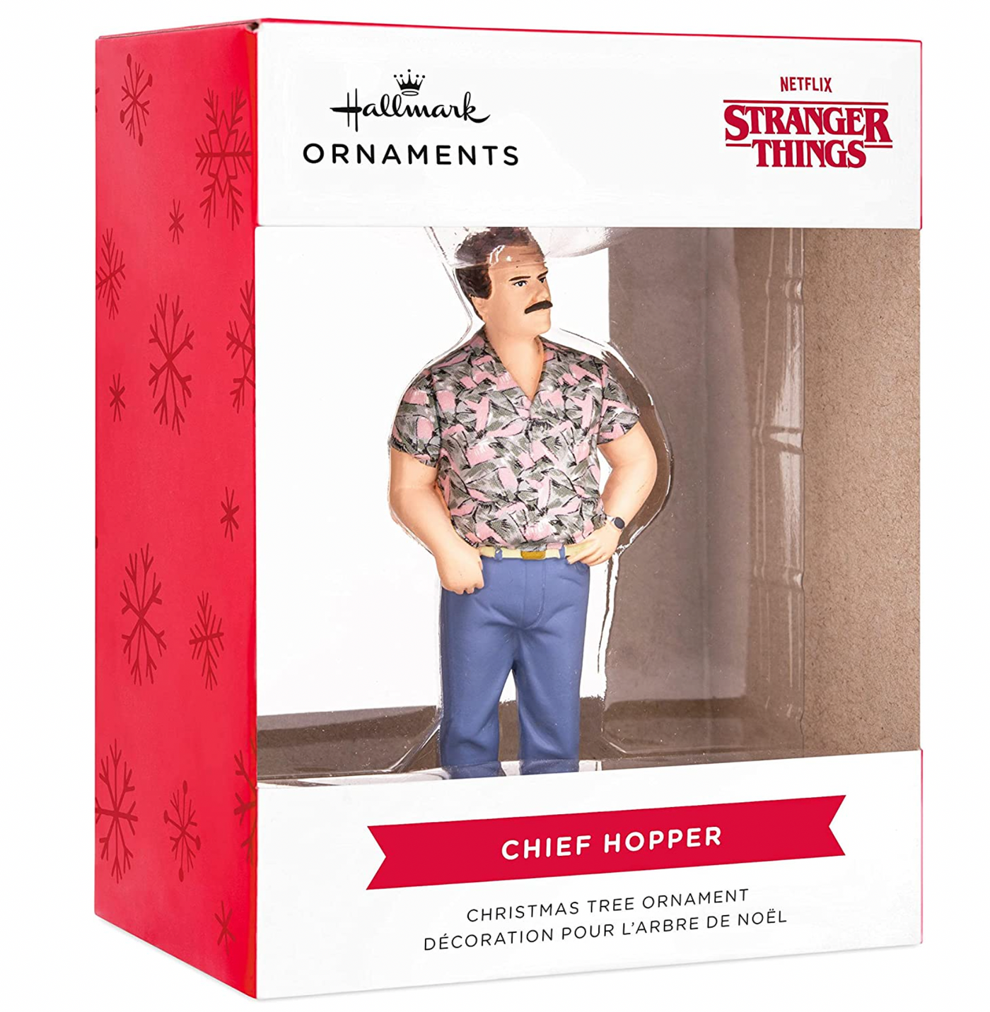 Hallmark Netflix Stranger Things Chief Hopper Hawaiian Shirt Christmas Ornament