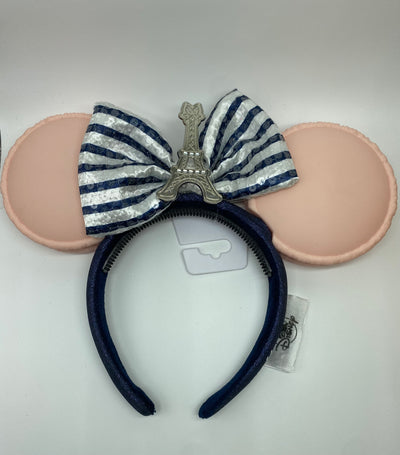 Disney Parks Epcot France Macaroons Tower Eiffel Minnie Bow Headband New