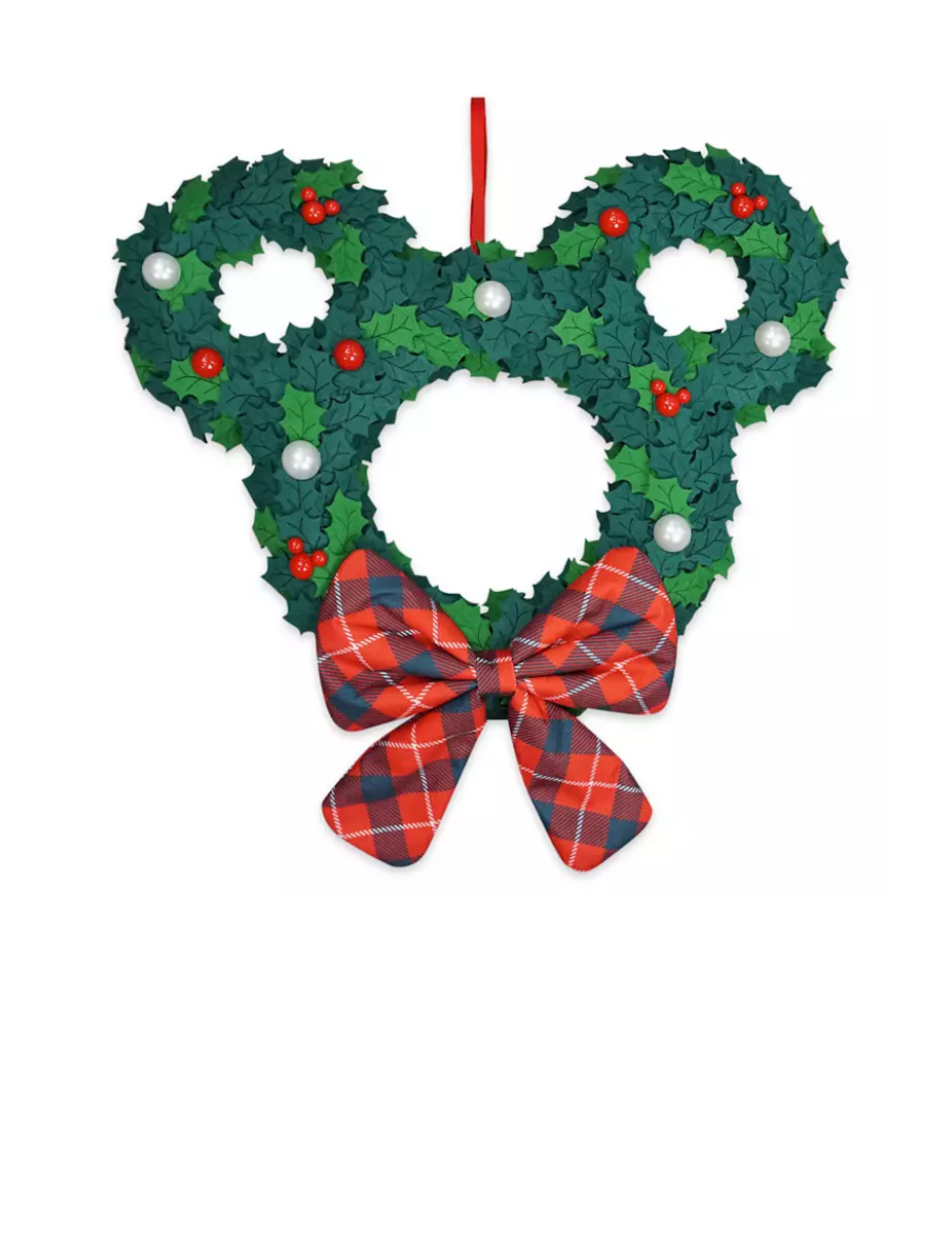 Disney Christmas Holiday Mickey Icon Felt Wreath New with Tag