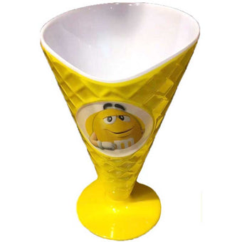 M&M's World Yellow Waffle Cone Cup New
