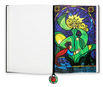 Disney Beauty and the Beast Stained Glass Window Replica Journal New