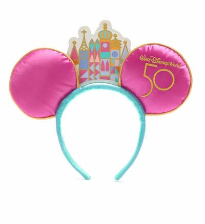 Disney 50th Mickey The Main Attraction It's a Small World Headband Adult New