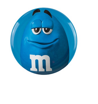M&M's World 2020 Blue Character Big Face Dinner Plate New