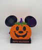 Disney Parks Mickey Pumpkin Halloween Light Up Tabletop Sign New with Tag