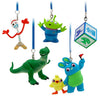 Disney Parks Toy Story 4 Forky Rex Alien and Ducky with Bunny Ornament Set New