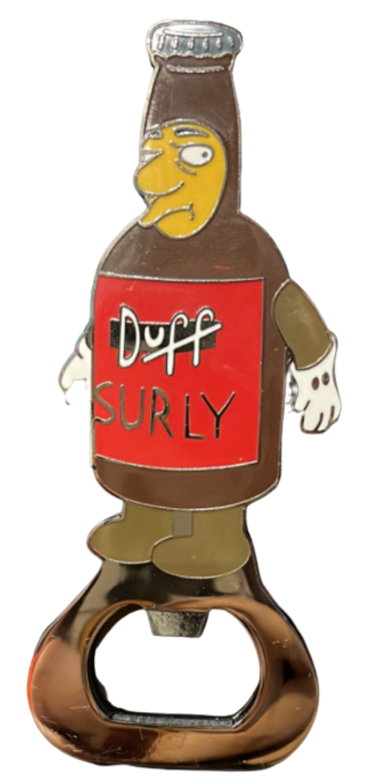 Universal Studios The Simpsons Duff Surly Bottle Opener Magnet New With Tag