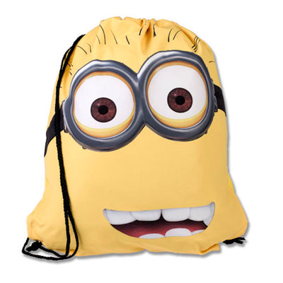 Universal Studios Despicable Me Two-Eye Minion Drawstring Backpack New with Tags