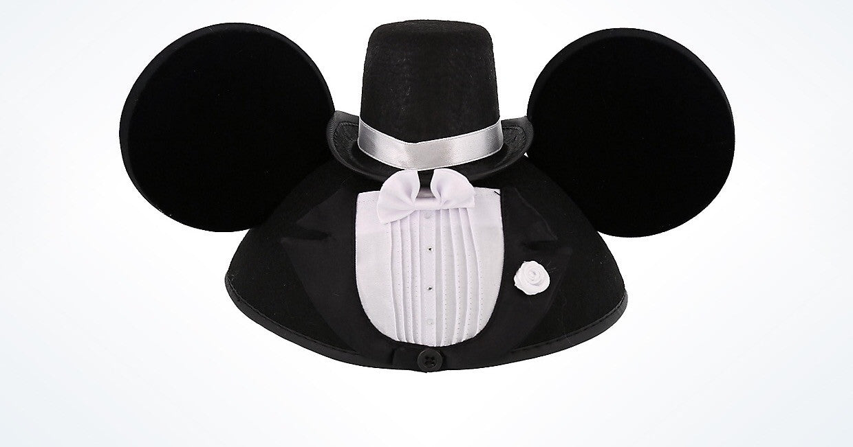 Disney Parks Wedding Mickey Groom Felt Ear Hat New with Tags