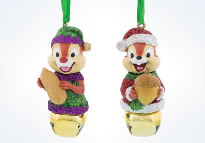 Disney Parks Chip And Dale Christmas Jingle Bells Ornament New With Tags