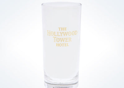 Disney Parks Hollywood Tower Hotel Logo Tall Glass New