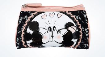 Disney Parks Boutique Sweet Lace Mickey & Minnie Cosmetic Bag New with Tag