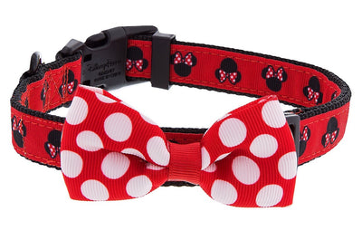 Disney ParksTails Minnie Dot Bow Dog Collar Medium New with Tags
