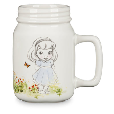 Disney Animators' Collection Mason Jar Ceramic Mug Jasmine Cinderella Belle New