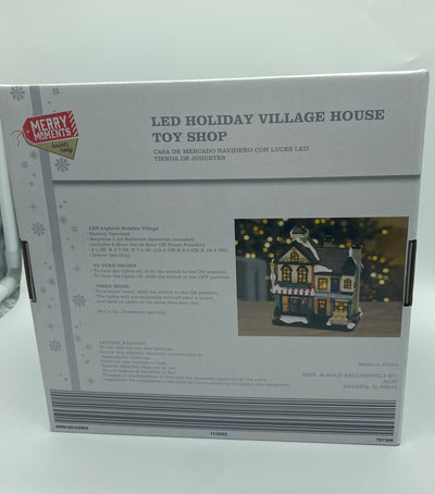 Merry Moments Led Lighted Christmas Holiday Village House Toy Shop New with Box
