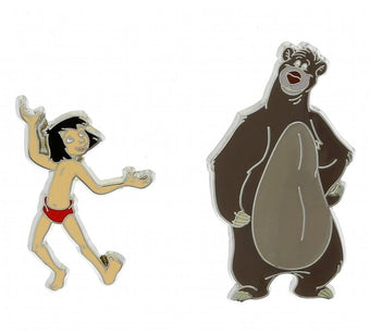 Disney Parks Baloo and Mowgli Pin Set New with Card