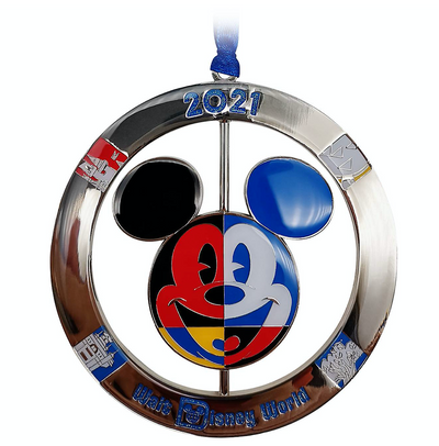 Disney Parks WDW 2021 Mickey and Friends Metal Spinner Ornament New with Tag