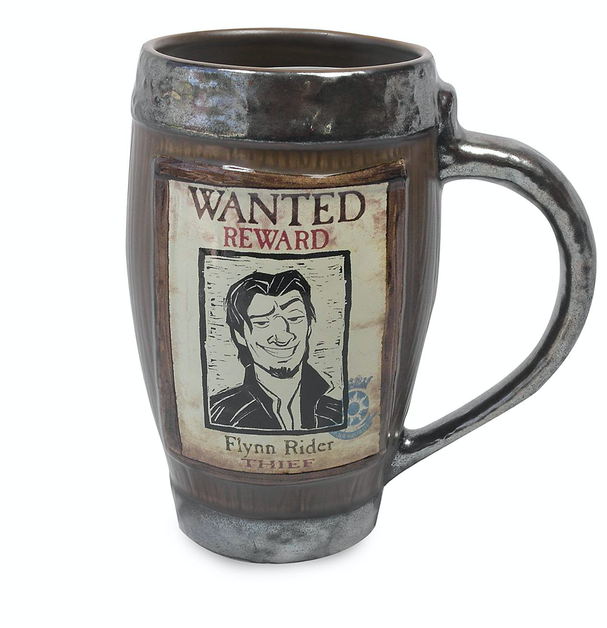Disney 10th Tangled Rapunzel Wanted Reward Flynn Rider Thief Coffee Mug New