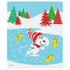 Hallmark Peanuts Snoopy Woodstock Ice Skating Holiday Throw Blanket 50x60 New