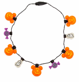 Disney Halloween Mickey Jack-o'-Lanterns ghosts Candy Light Up Necklace New