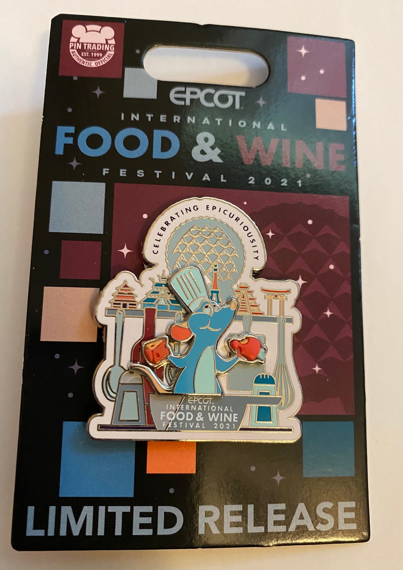 Disney Epcot Food and Wine 2021 Limited Release Chef Remy Pin New with Card