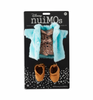 Disney NuiMOs Outfit Print Dress and Blue Faux Fur Coat New with Card