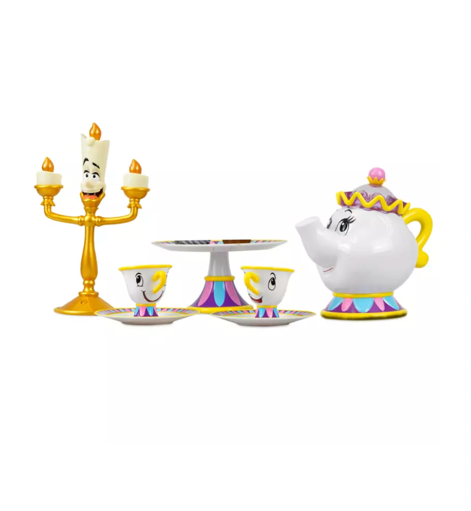 Disney Beauty and the Beast Be Our Guest Singing Tea Cart Lumiere Toy New Box
