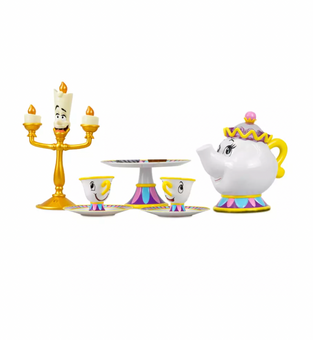 Disney Beauty and the Beast Be Our Guest Singing Tea Cart Lumiere Toy New Box