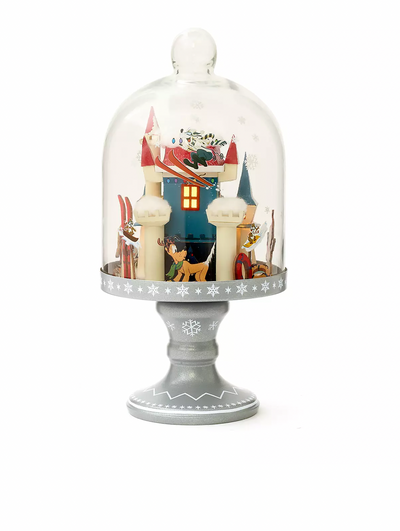 Disney Walt's Holiday Lodge Mickey Friends Holiday Christmas Light Up Dome New