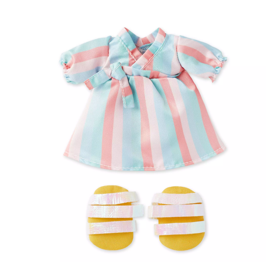 Disney NuiMOs Outfit Collection Pastel Striped Dress with Strap Sandals New Card