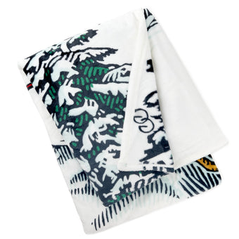 Hallmark Christmas in Evergreen Snowmen and Cardinals Throw Blanket New with Tag