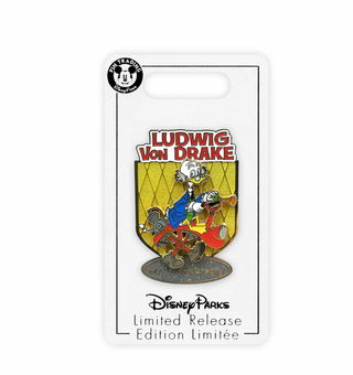 Disney Ludwig Von Drake 60th Anniversary Pin Limited Release New with Card