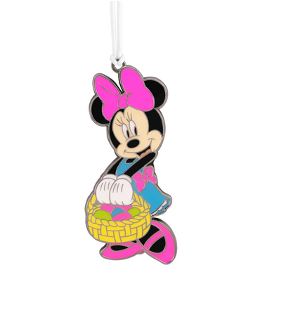 Hallmark Easter Disney Minnie with Easter Basket Metal Ornament New with Card