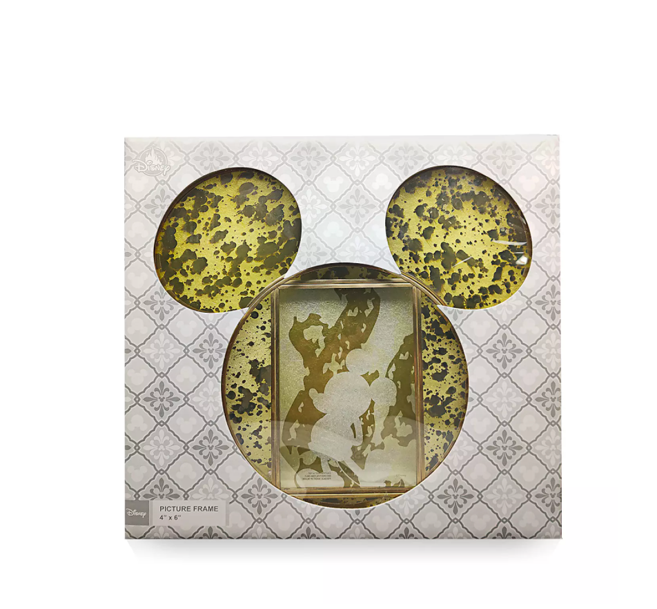 Disney Parks Glass Mickey Icon Photo Frame 4 x 6 New with Box