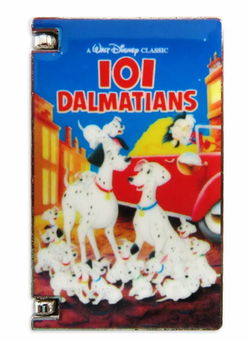 Disney 101 Dalmatians VHS Pin Set Limited Release New