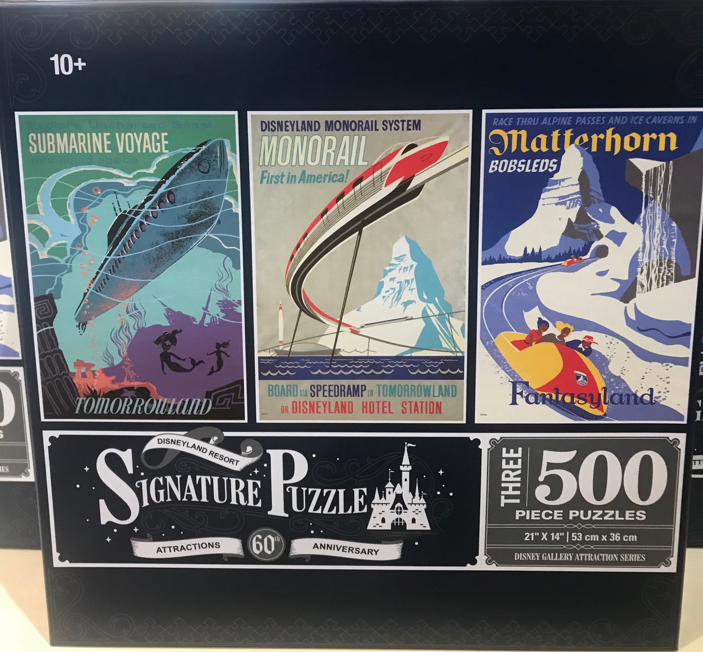 Disney Parks Submarine Voyage Monorail Matterhorn 60th Anniversary Puzzle New