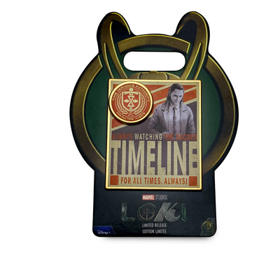 Disney Marvel's Loki Timeline Pin Limited Release New with Card