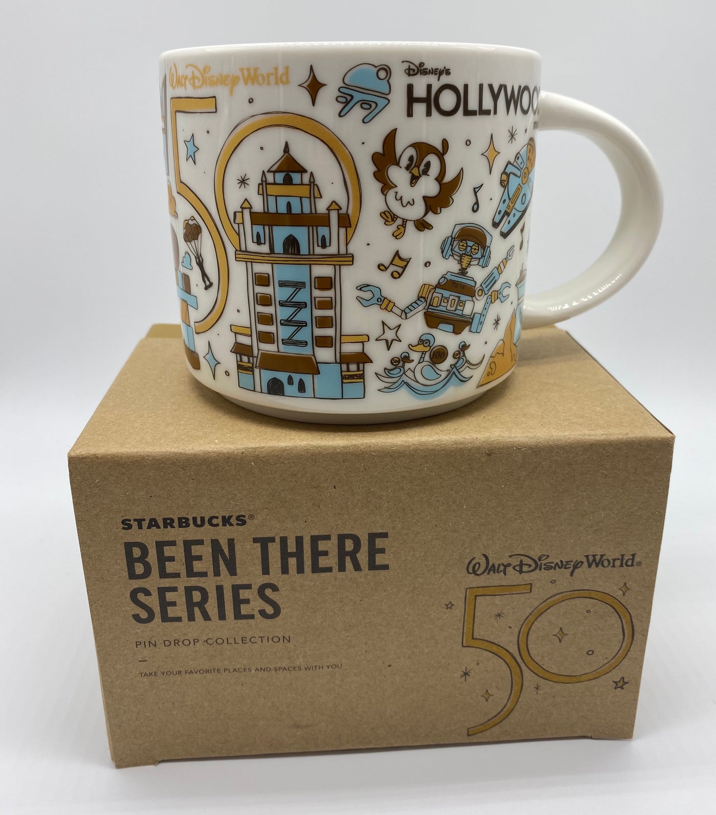 Disney WDW 50th Celebration Starbucks Been There Hollywood Studios Mug New