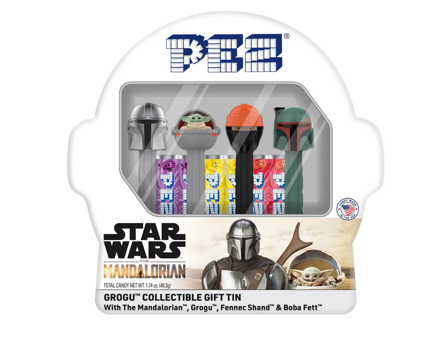 Disney Pez Star Wars: The Mandalorian Grogu Gift Tin New with Box